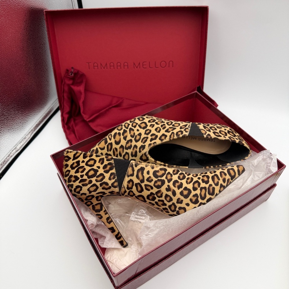 Tamara Mellon League 105 Leopard Haircalf Pumps Heels Size 40 NEW